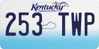 KY license plate 253TWP