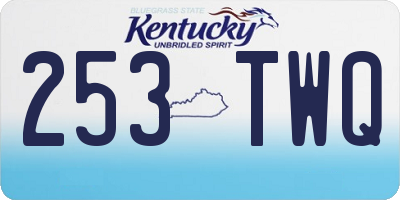 KY license plate 253TWQ