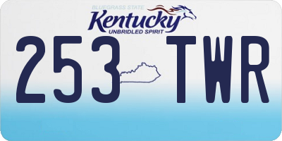 KY license plate 253TWR