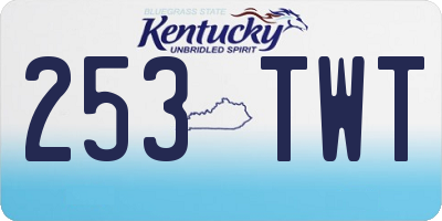 KY license plate 253TWT