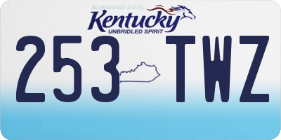 KY license plate 253TWZ