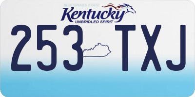 KY license plate 253TXJ