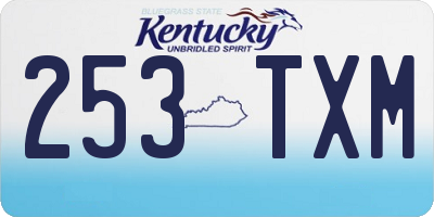 KY license plate 253TXM