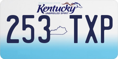 KY license plate 253TXP