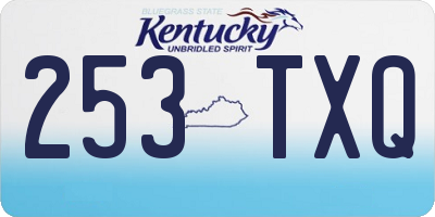 KY license plate 253TXQ