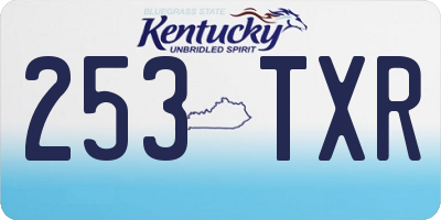 KY license plate 253TXR