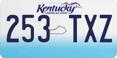 KY license plate 253TXZ