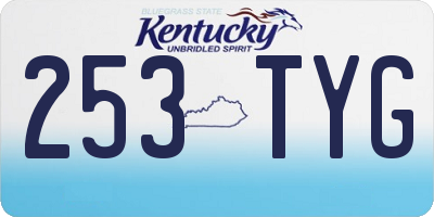 KY license plate 253TYG