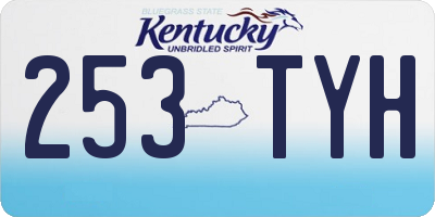 KY license plate 253TYH