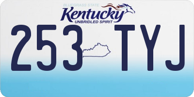 KY license plate 253TYJ