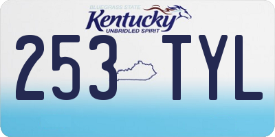 KY license plate 253TYL