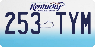 KY license plate 253TYM