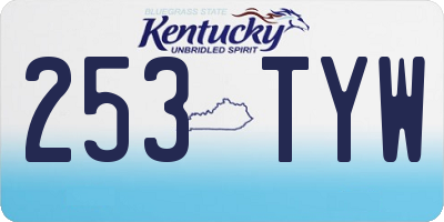 KY license plate 253TYW