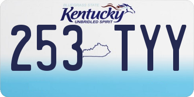 KY license plate 253TYY