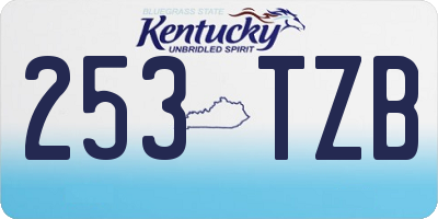 KY license plate 253TZB