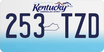 KY license plate 253TZD