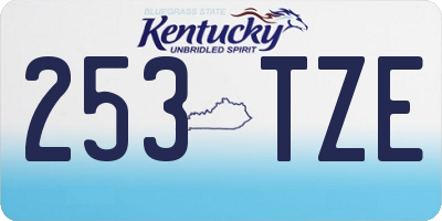 KY license plate 253TZE