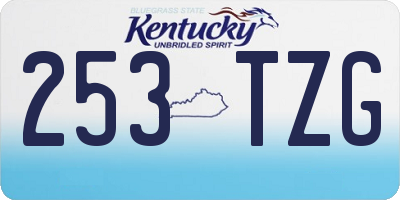 KY license plate 253TZG