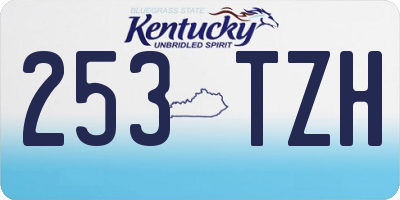 KY license plate 253TZH