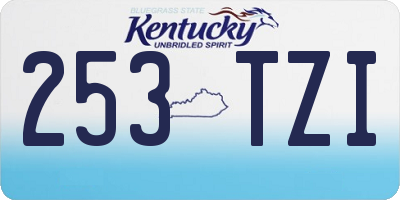 KY license plate 253TZI