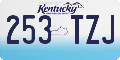 KY license plate 253TZJ