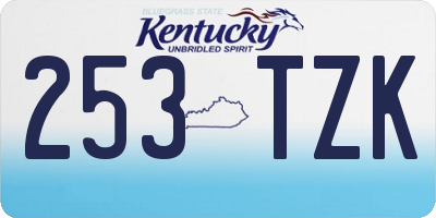 KY license plate 253TZK
