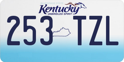 KY license plate 253TZL