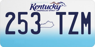 KY license plate 253TZM