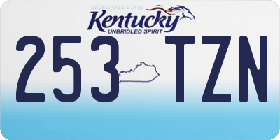 KY license plate 253TZN