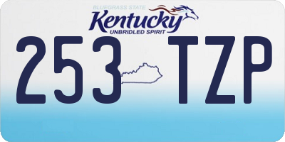KY license plate 253TZP