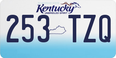 KY license plate 253TZQ