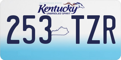 KY license plate 253TZR