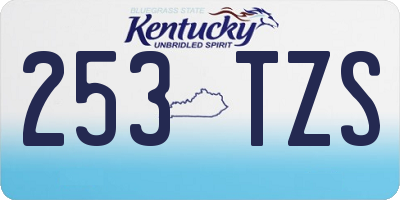 KY license plate 253TZS
