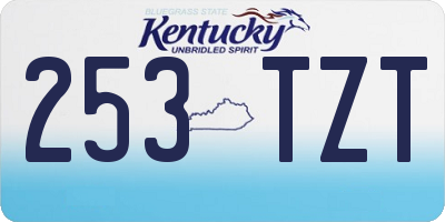KY license plate 253TZT