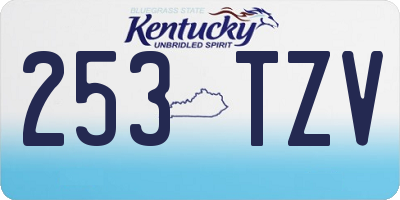 KY license plate 253TZV