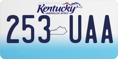 KY license plate 253UAA