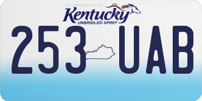 KY license plate 253UAB