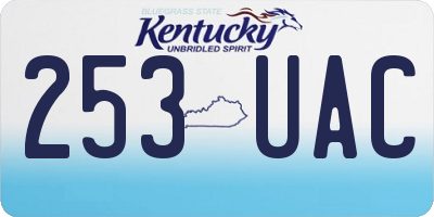 KY license plate 253UAC