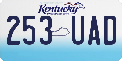 KY license plate 253UAD