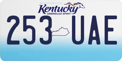 KY license plate 253UAE