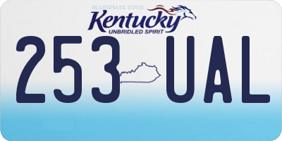 KY license plate 253UAL