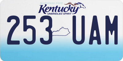 KY license plate 253UAM