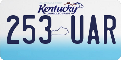 KY license plate 253UAR