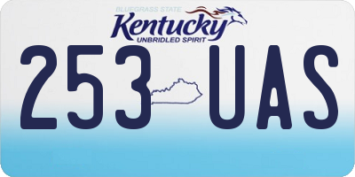 KY license plate 253UAS