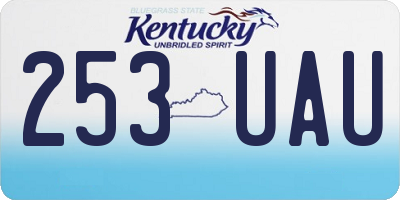 KY license plate 253UAU