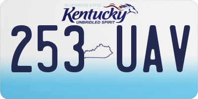 KY license plate 253UAV