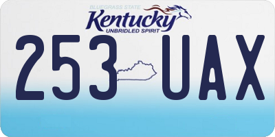 KY license plate 253UAX