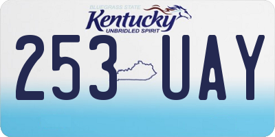 KY license plate 253UAY