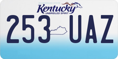 KY license plate 253UAZ