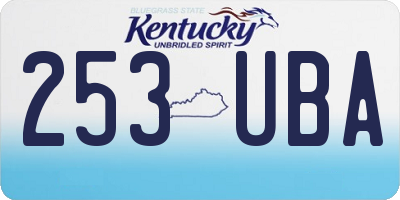 KY license plate 253UBA